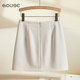 Off-white hip skirt spring and summer suit short skirt for women 2025 new small person high waist slim A-line skirt