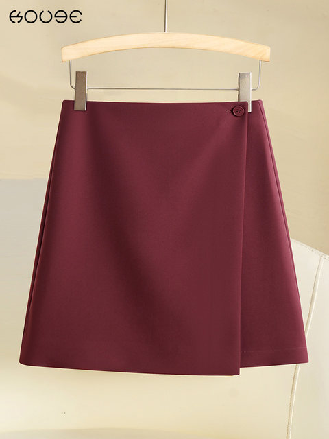 Suit short skirt for women in spring and summer 2025 new high-waisted a-line skirt, small slim beige skirt short