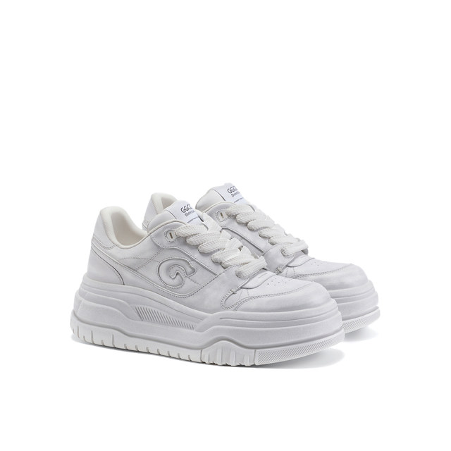 GGCC City Agent 2025 summer new thick-soled board shoes for women's old white shoes