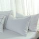 Japanese style unprinted washed cotton pillowcase pillowcase single pillow leather 48x74cm hotel B&B pure white simple