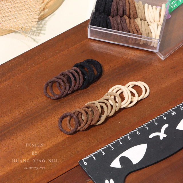 Baby girl Huang Xiaoniu is not damaged in basic hair, rubber band, Maillard color baby tied hair, hair rope, kindergarten hair ring
