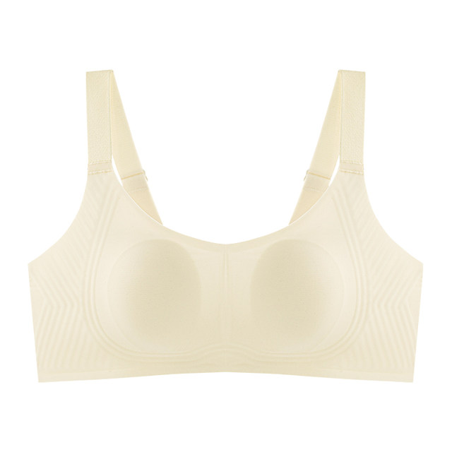 Butterfly Diary Big breasts show small underwear for women with thin rabbit ear cup lifting and anti-sagging side glossy faceless bra