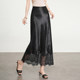 
Satin skirt for women summer 2025 new lace spliced ​​high waist temperament hip-packing A-line long skirt acetate fish tail skirt