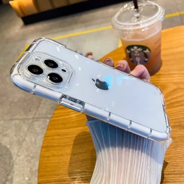 
Small and fresh, suitable for Apple 16pro mobile phone case, anti-fall airbag, iPhone14promax/15, luminous and transparent 13, all-inclusive for men and women, 12, simple and high-end, 11, creative niche protective cover for couples