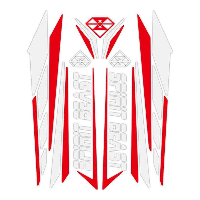 Suitable for Qianjiang Jin 150cc Hong 150RS front personalized modification decorative reflective sticker windshield pull pattern print accessories