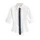Walnut hot girl JK uniform slim white waist tie mid-sleeved shirt women's pure desire style slim short top
