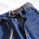2025 Spring and Autumn New hip-covered skirt for women with high waist button denim skirt mid-length slimming one-step skirt casual skirt
