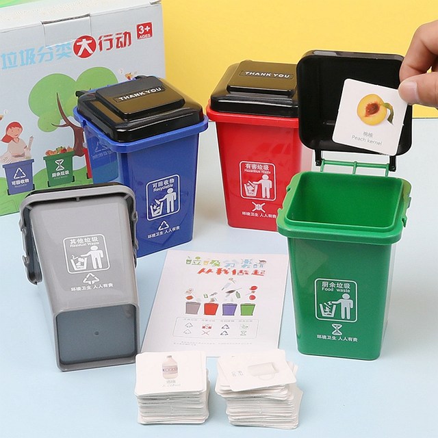 Kindergarten Science Zone Materials and Waste Classification Desktop Games Living Area Put Educational Toys in Middle Class and Senior Class