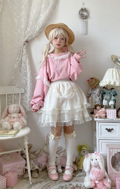 Labeau-Tao Lisi-Homemade Japanese Girls Sensing Puff Puff high-waisted A-line skirt Skill skirt