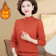 The whole body plus velvet thick sweater, female middle -aged elderly, clothing mother dressing in winter bottom shirt grandma, warm top