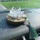 Good luck lotus crystal lotus car decoration car interior decoration national wind wooden car center console men's and women's car
