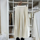 Good texture acetic acid satin draped pleated skirt European 2025 new accordion pleated a-line fishtail mid-length skirt
