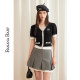 Banana Baby Clearance Special Sale Summer and Autumn New Retro Academy Style Pleated Short Skirt Women's High-Wait Slim Skirt