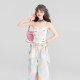 KEIKO Sweetheart Hot Girls Backless Cross-Stretching Vest 2024 Summer White Embroidered Navel Short Top
