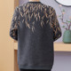 Fat grandma's autumn and winter knitted thick coat mother's large size cardigan plus velvet sweater middle-aged and elderly women's inner wear warm clothes