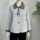 Double-sided wool coat for women, short woolen coat for small people, middle-aged women and mothers, fashionable warm lapel tops