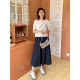 Zilulai is free and flowing ~ Simple and versatile commuting mid-length pressed A-line slim umbrella skirt skirt spring 869X