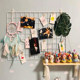 Mesh grid iron mesh goods white supermarket photo wall grid wire grid hanging wall storage rack kindergarten wall
