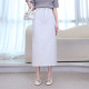 
2025 summer denim skirt straight skirt women's high waist slim A-line skirt commuting temperament pocket hip skirt