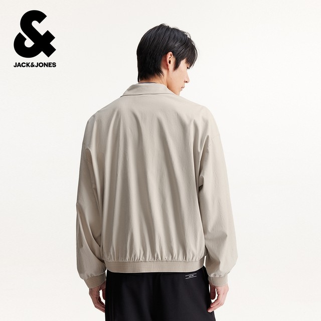 Jack Jones Men's Fall Jacket 2025 New Loose Elastic Cuffs Bottom Swing Long Sleeve Jacket