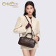 Goldlion 2025 Spring New Niche Design Portable Boston Pillow Bag Fashionable Genuine Leather Shoulder Crossbody Bag