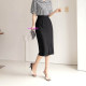 New summer skirt slim slim suit women's skirt double pocket mid-skirt high-waisted professional skirt workwear one-step skirt
