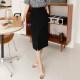 New summer skirt slim slim suit women's skirt double pocket mid-skirt high-waisted professional skirt workwear one-step skirt
