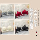 French Japanese underwear for women with thin, large breasts, small sexy, beautiful back, pure and tempting adjustment type, no steel ring black bra
