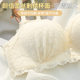 Pure French underwear for women's triangular cup thin big breasts showing small gathering and adjusting sexy girl bra set
