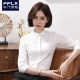 Professional commuting white shirt for women in three-quarter sleeve workwear formal wear business half-sleeved workwear formal wear interview mid-sleeved shirt
