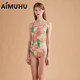 Aimuhu Sweet Pink Cross -type Cross -Triplet Triangle Swimsuit Female casual surfing swimsuit is white
