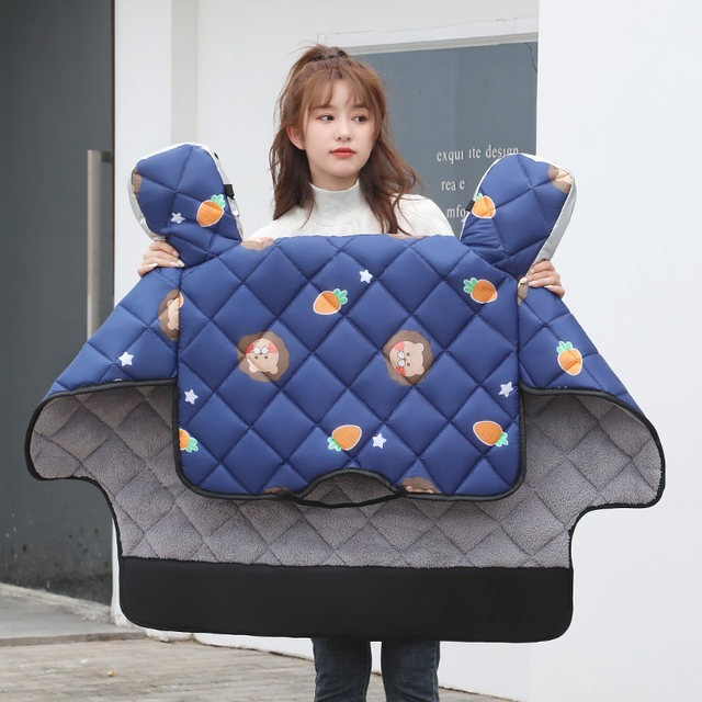 Men and women's universal electric motorcycle plus velvet thickening conjoined windshield is cold -proof and waterproof in winter