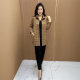 Spring and Autumn loose casual air cotton fashionable mid-length shirt large size loose floral elastic windbreaker jacket
