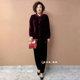 High -end wide wife autumn and winter new velvet cardigan middle -aged and elderly mother pretend to be fashionable long -sleeved large size jacket
