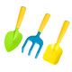 Gardening shovel three-piece set of children's planting succulent potted shovel kettle gadget beach bucket digging toys