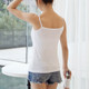 Modal camisole women's short black and white slim bottoming shirt with sexy fashionable slimming top