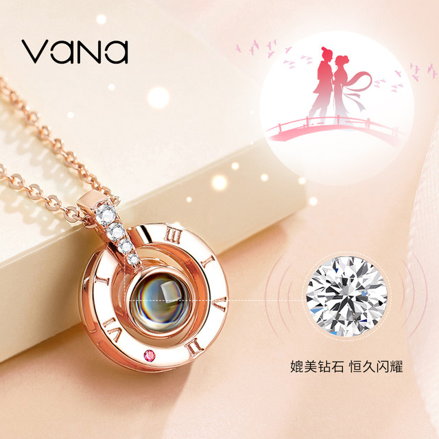 Vana Love Memory Sterling Silver Necklace Pendant Necklace Women's 2025 New Accessories Clavicle Chain Light Luxury Jewelry