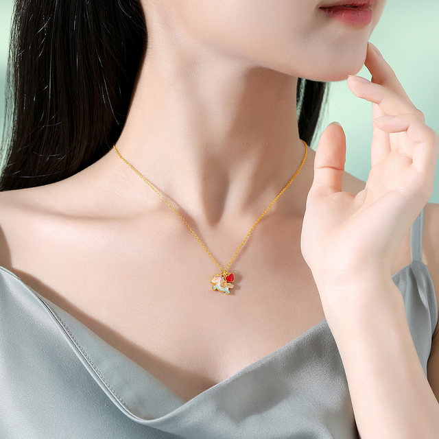 Vana Love Pony Necklace Sterling Silver Women's Model Make Money Immediately Zodiac Horse Zodiac Year Birthday Gift for Girlfriend