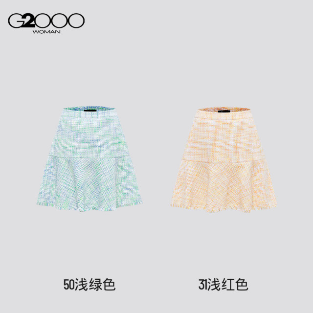 G2000 Women's Clothing 2025 Shopping Mall Elegant Simple Tweed Fabric Elegant A-shaped Short Skirt
