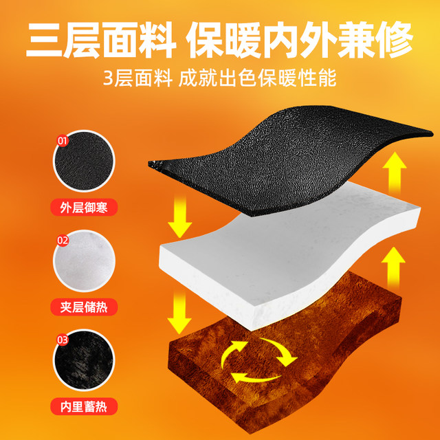 Winter electric vehicle warm knee pads, full leather waterproof motorcycle riding windproof and cold proof leg pads for men and women, thickened long style