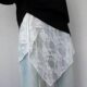 High-end ins lace-up triangle strap hot girl autumn and winter fashion trip with waist towel butt curtain knitted headscarf handmade