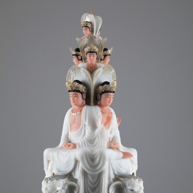 Emeishan Ten Directions Puxian Bodhisattva Buddha Statue White Marble Riding Elephant Temple Hall Worship Crafts Native Buddha Ornaments
