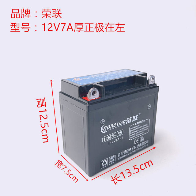 Ronglian motorcycle battery 12V9A/general scooter drill leopard car Suzuki car 125/7A knife bend beam car