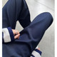 High-end wide-leg jeans for women 2025 new spring and autumn high waist draping slimming loose casual narrow version straight pants