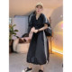 Extra large size 300Jin [Jin equals 0.5 kg] Fashionable casual loose dress for women in summer lazy style V-neck short-sleeved T-shirt mid-length skirt trendy