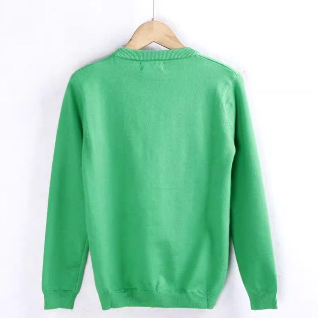 2466 embroidered sweater round neck pullover autumn and winter knitted stretch pattern slim fit inner versatile knitted sweater