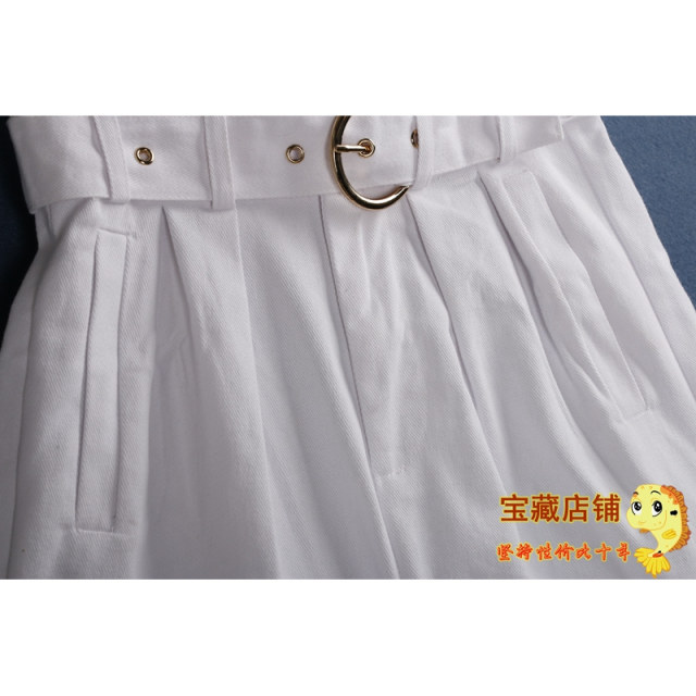 945 wide-leg shorts, new spring cotton slim and versatile temperament, fashionable white flared hot pants, women's foreign trade
