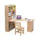 Solid oak desk bookshelf integrated corner computer desk home writing desk bookcase combination bedroom student study table