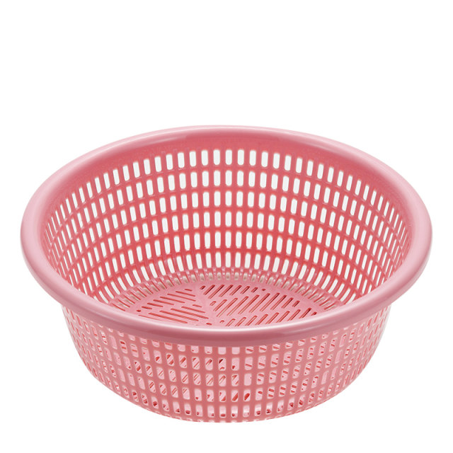 Five-piece plastic drain basket kitchen thickened extra-large vegetable basket vegetable basket fruit basin round melon and fruit basket