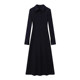High-end small black long-sleeved dress for women 2025 new Korean dress with long skirt late autumn early winter